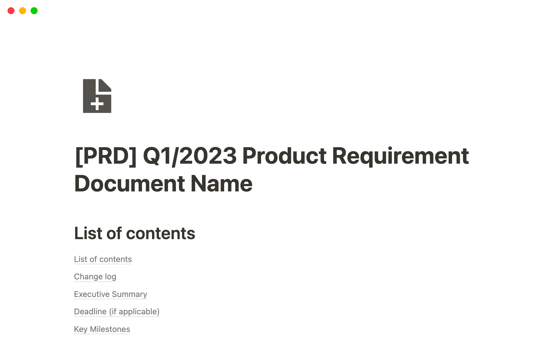 Product Requirement Document (PRD) for Project Manager/Product Owner ...