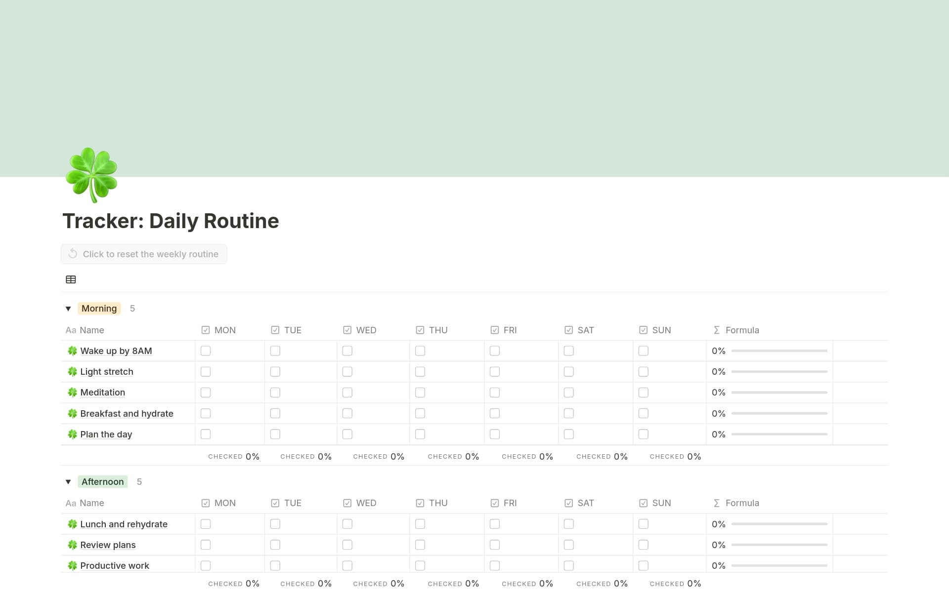 Create Daily Routine Template Daily Routine Template