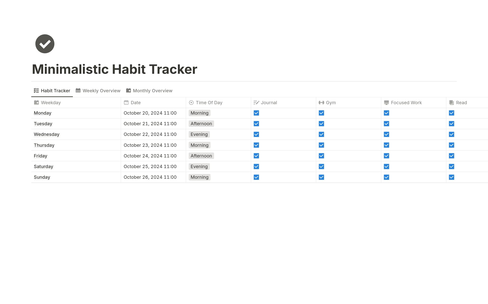 Habit Tracker Template | Notion Marketplace