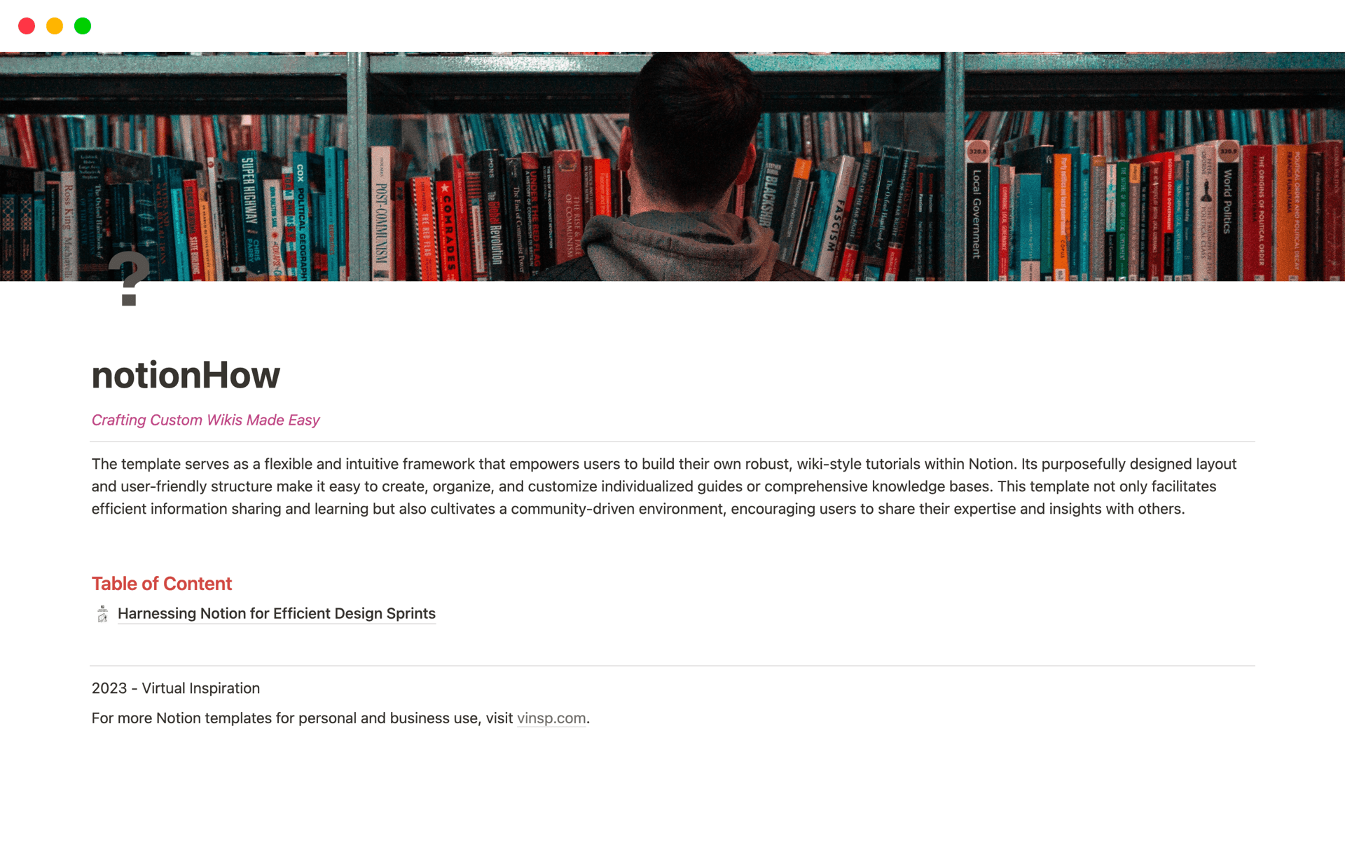 notionHow Template by Virtual Inspiration | Notion Marketplace
