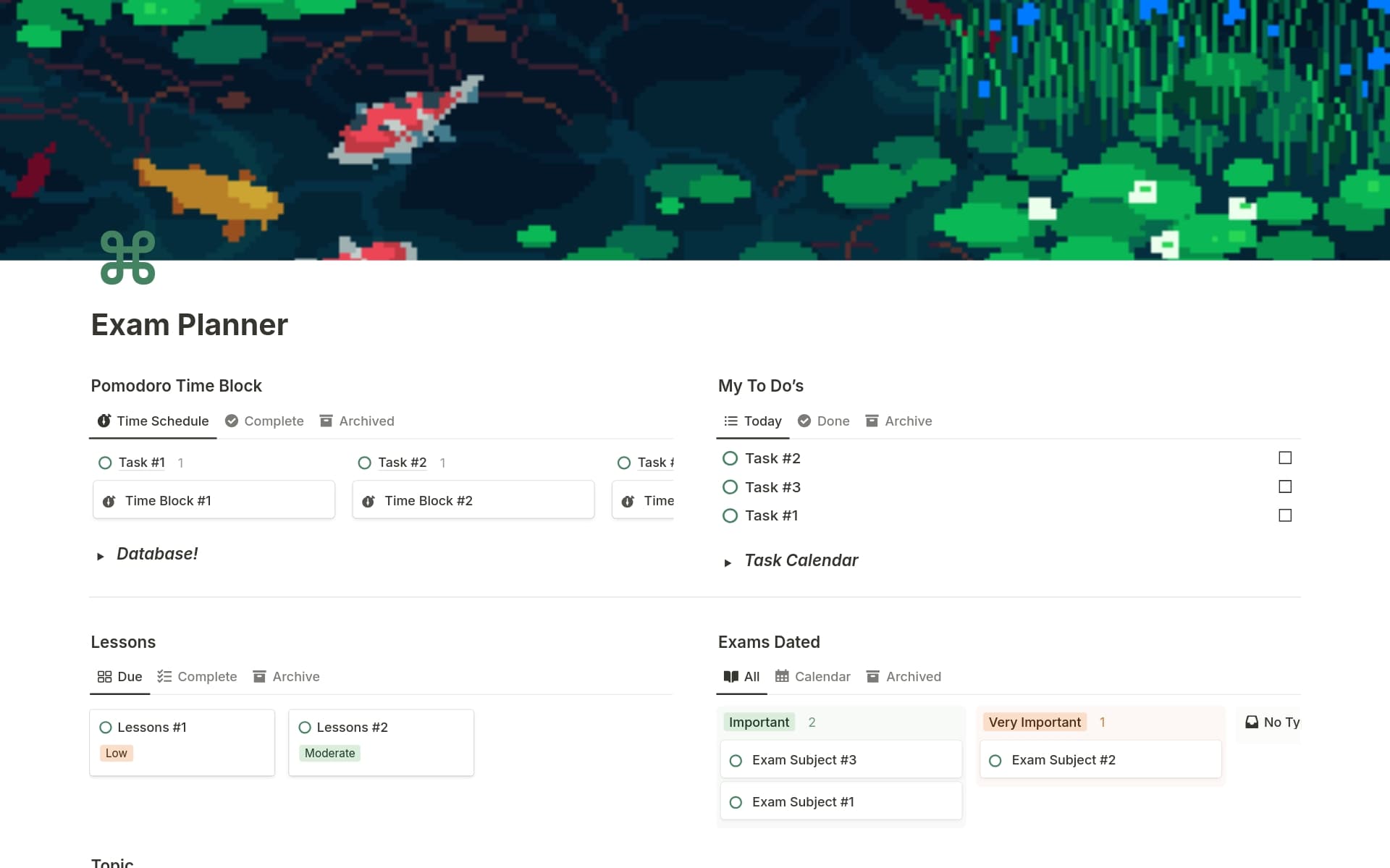 Exam Planner Template | Notion Marketplace