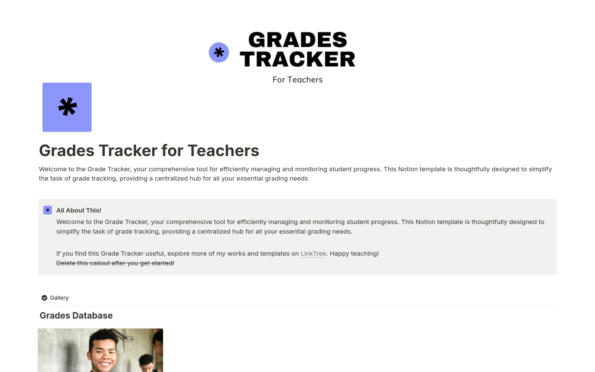Student Grade Tracker & Gradebook Template by Milo | Notion4Teachers ...