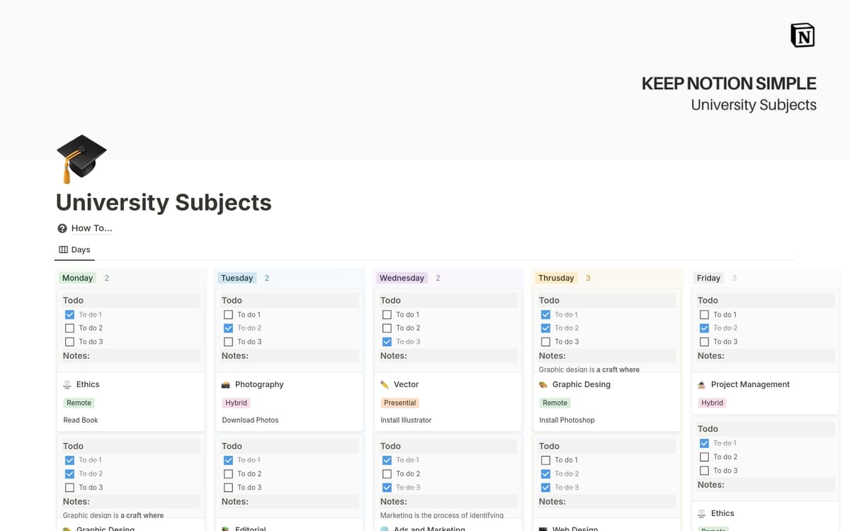 Free Study Planner Templates from Notion | Notion Marketplace