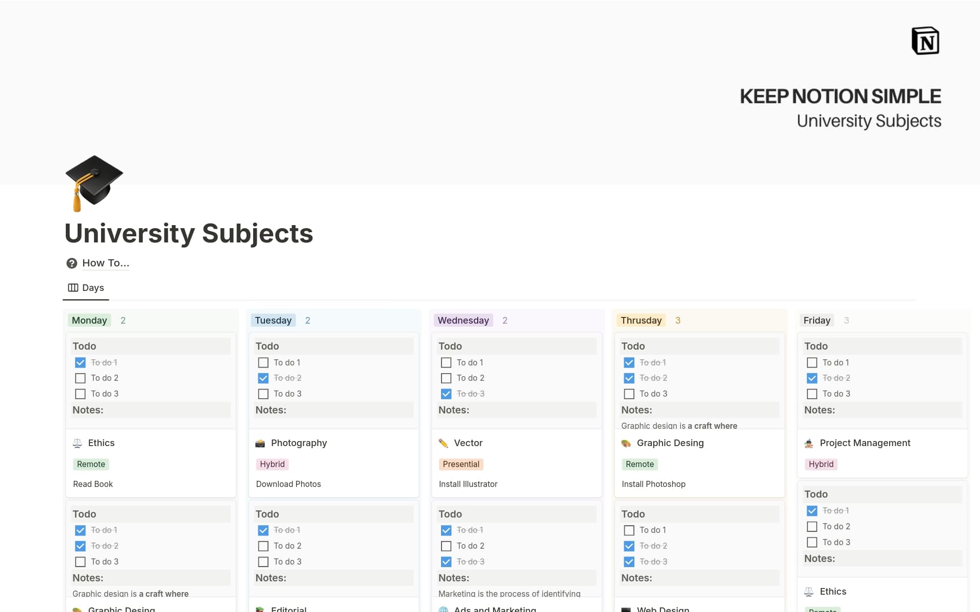 Free Study Planner Templates from Notion | Notion Marketplace