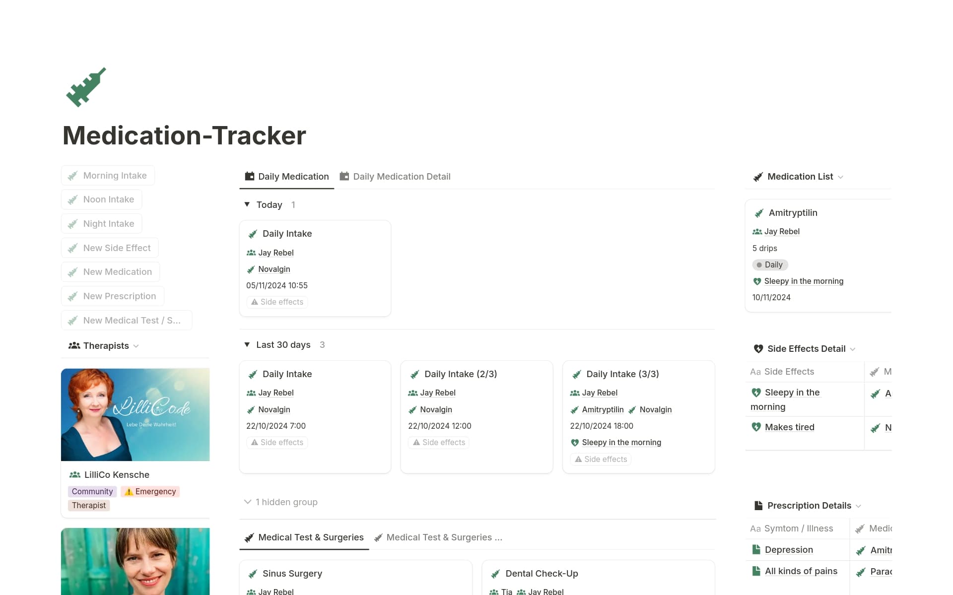 Medication Tracker Template by Jay | Notion Marketplace