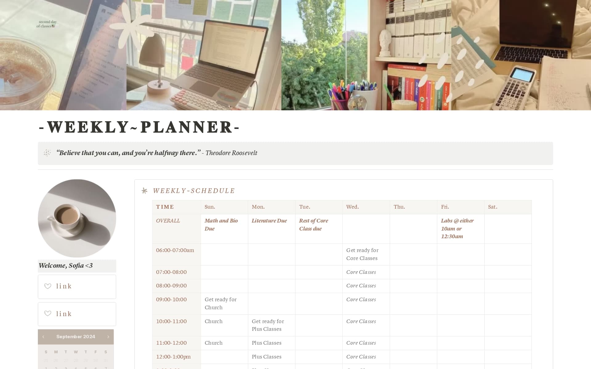 Free Weekly Planner Templates from Notion | Notion Marketplace