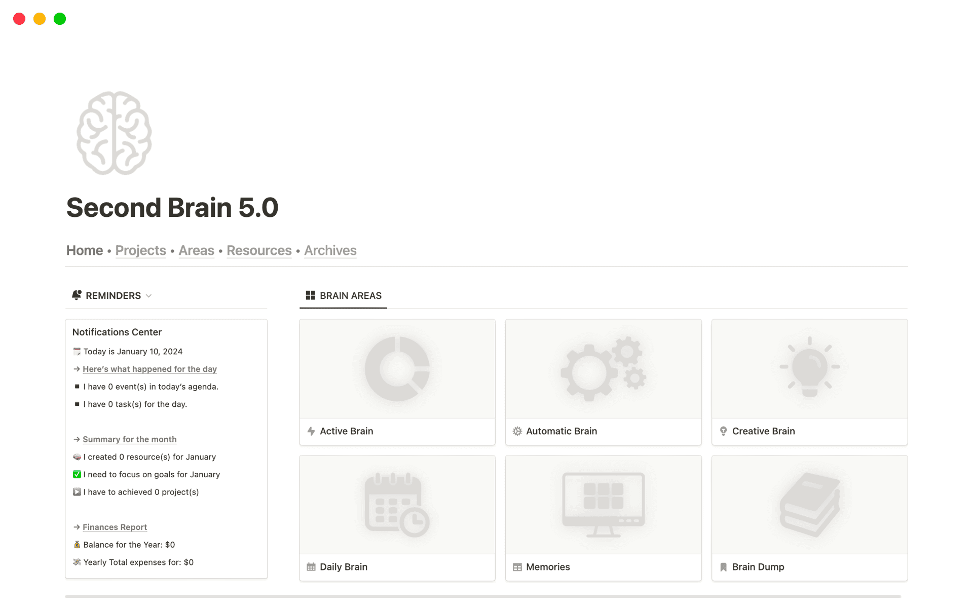 Second Brain 5.0 Template | Notion Marketplace