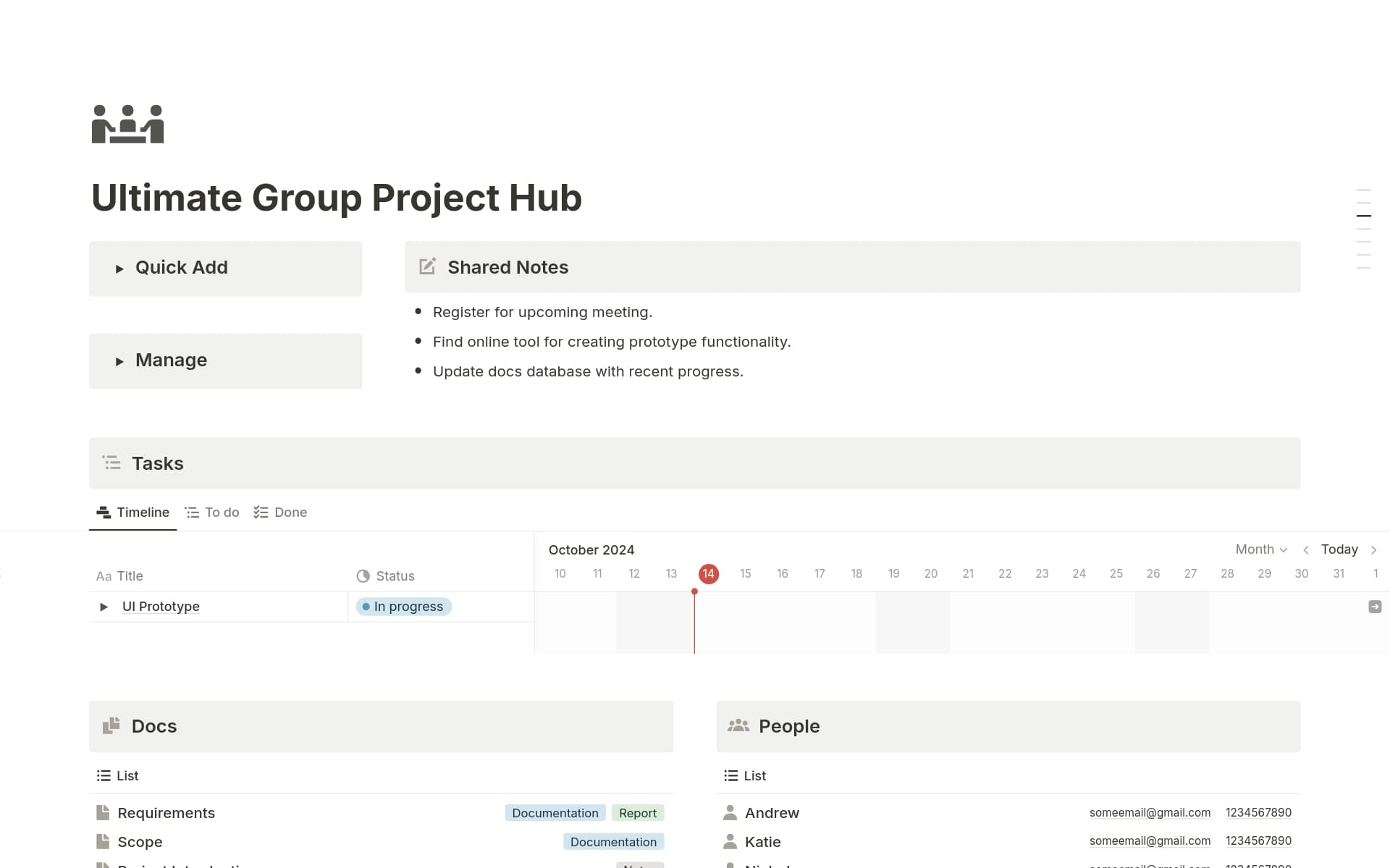 Ultimate Group Project Hub Template | Notion Marketplace