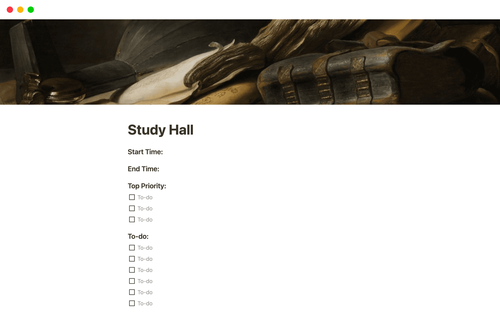 Study Hall Template | Notion Marketplace