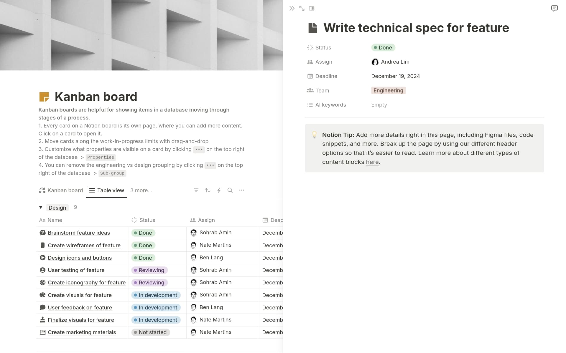 Kanban board (w/ Notion AI) 2025 Template Notion Marketplace