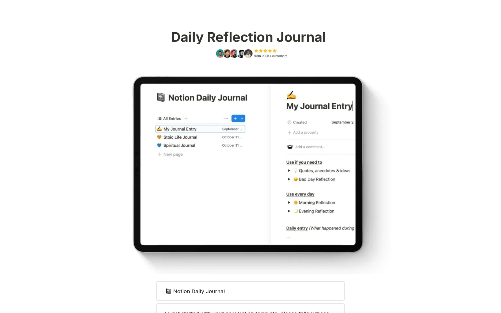 Top 10 Free Reflection Journal Templates | Notion Template Marketplace
