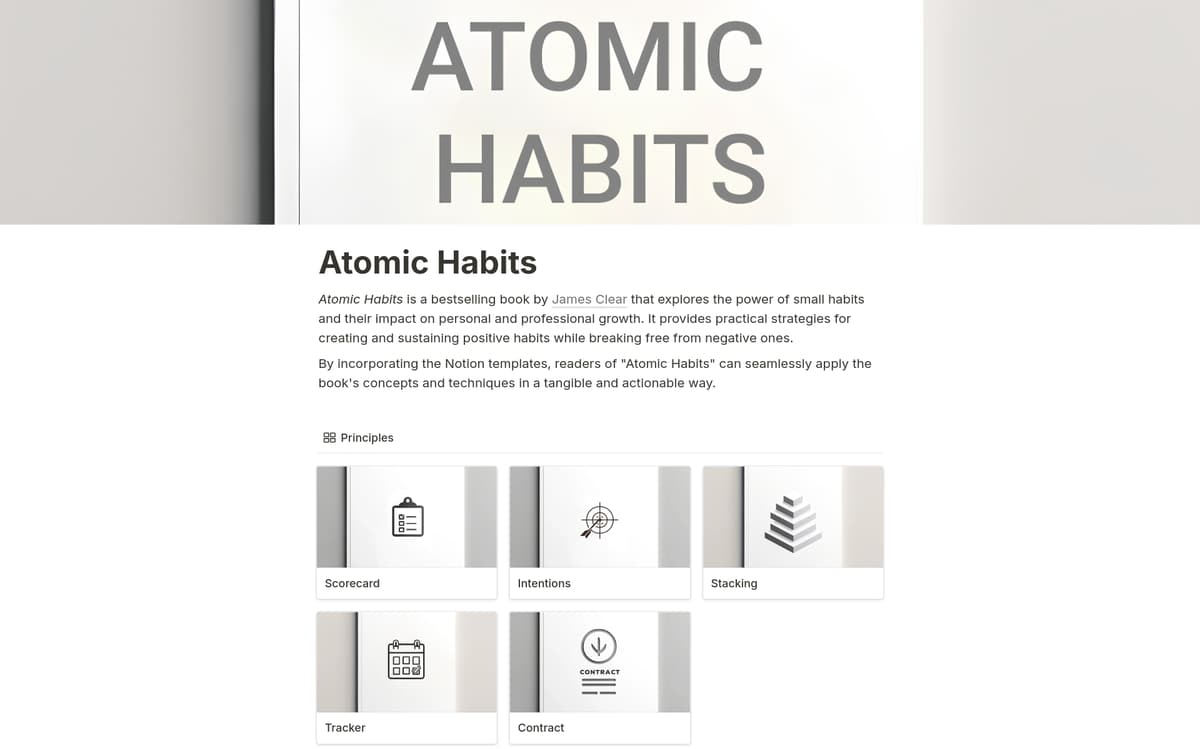 Atomic Habits Tracker Template Notion Marketplace
