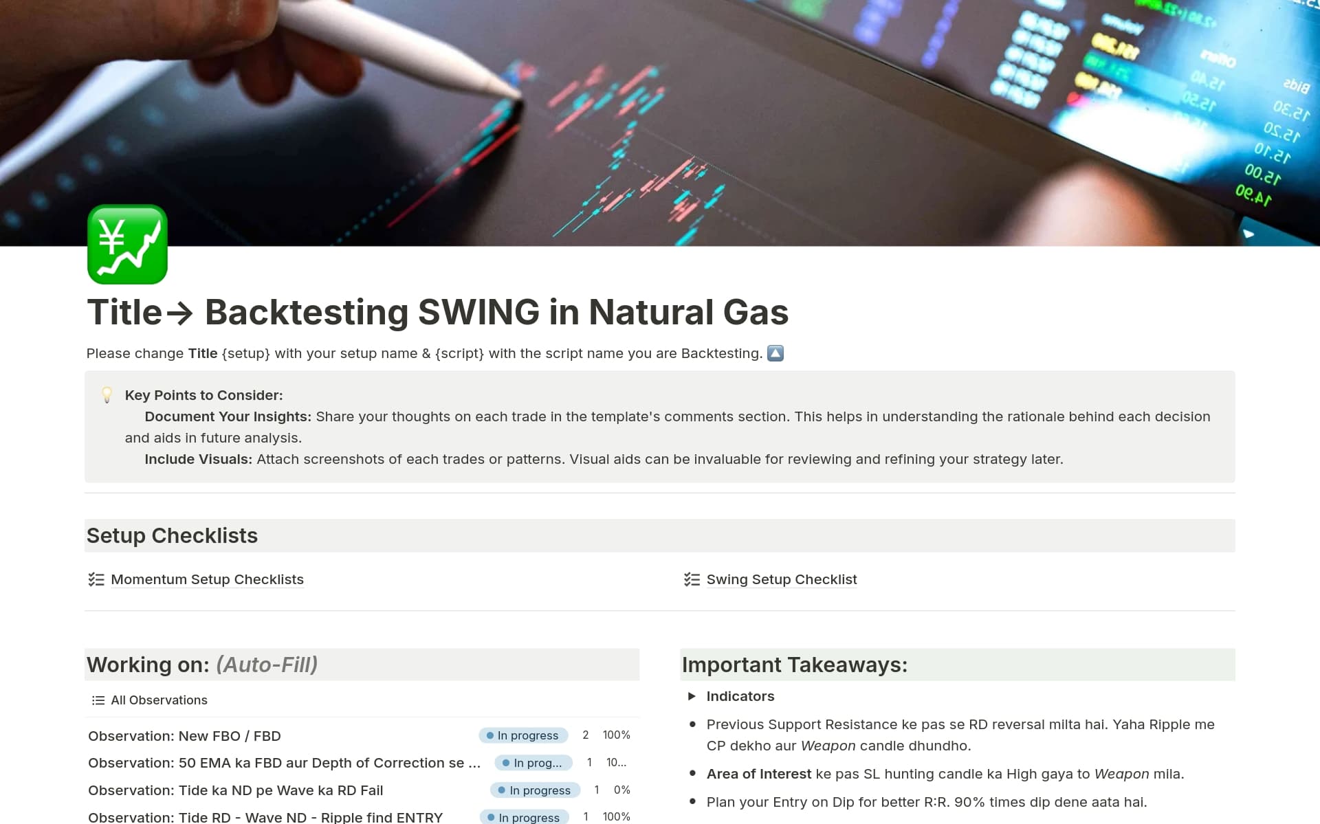 ASTA Setups: Trading Strategy Backtest Template | Notion Marketplace