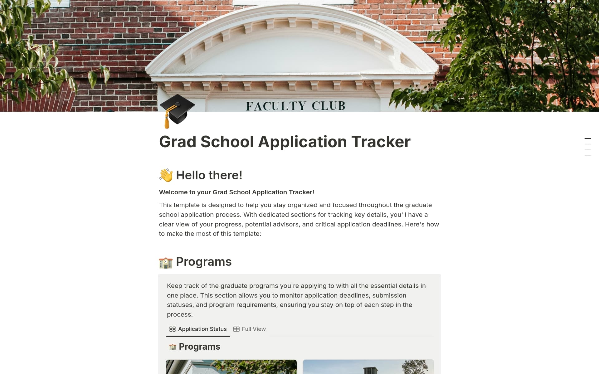 Apply to Grad School: A Guided Tracker Template | Notion Marketplace