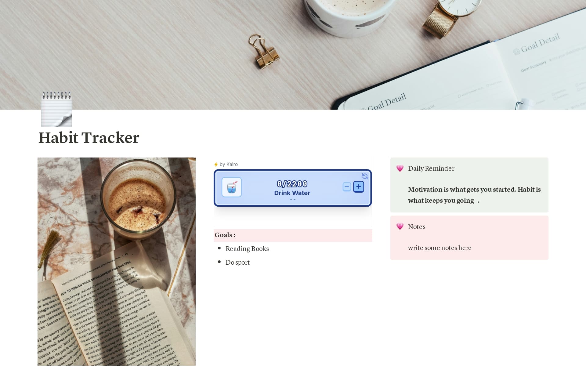 Visualize Daily Daily Habit Tracker , Habit Tracker Template | Notion Marketplace