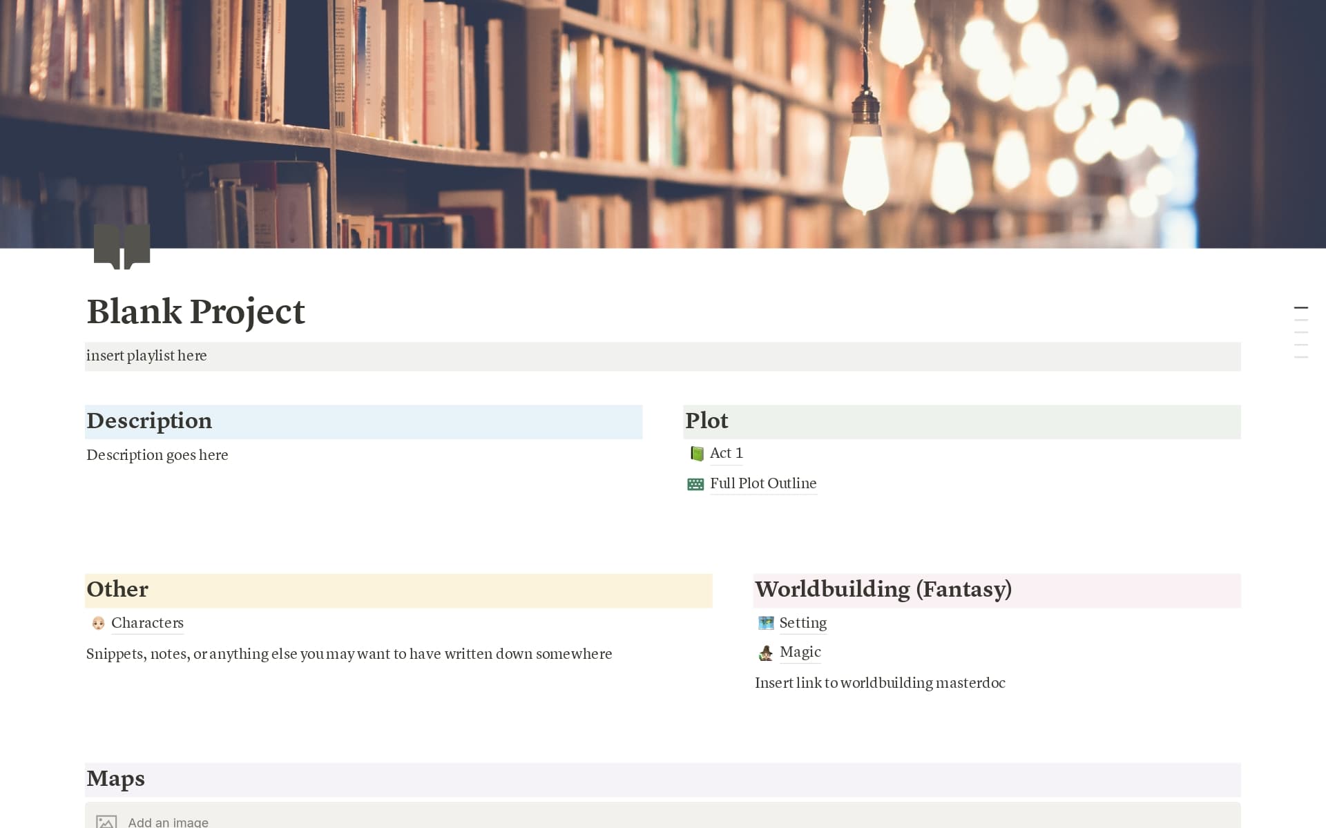Project Writer Template Blank Writing Project Template | Notion Marketplace