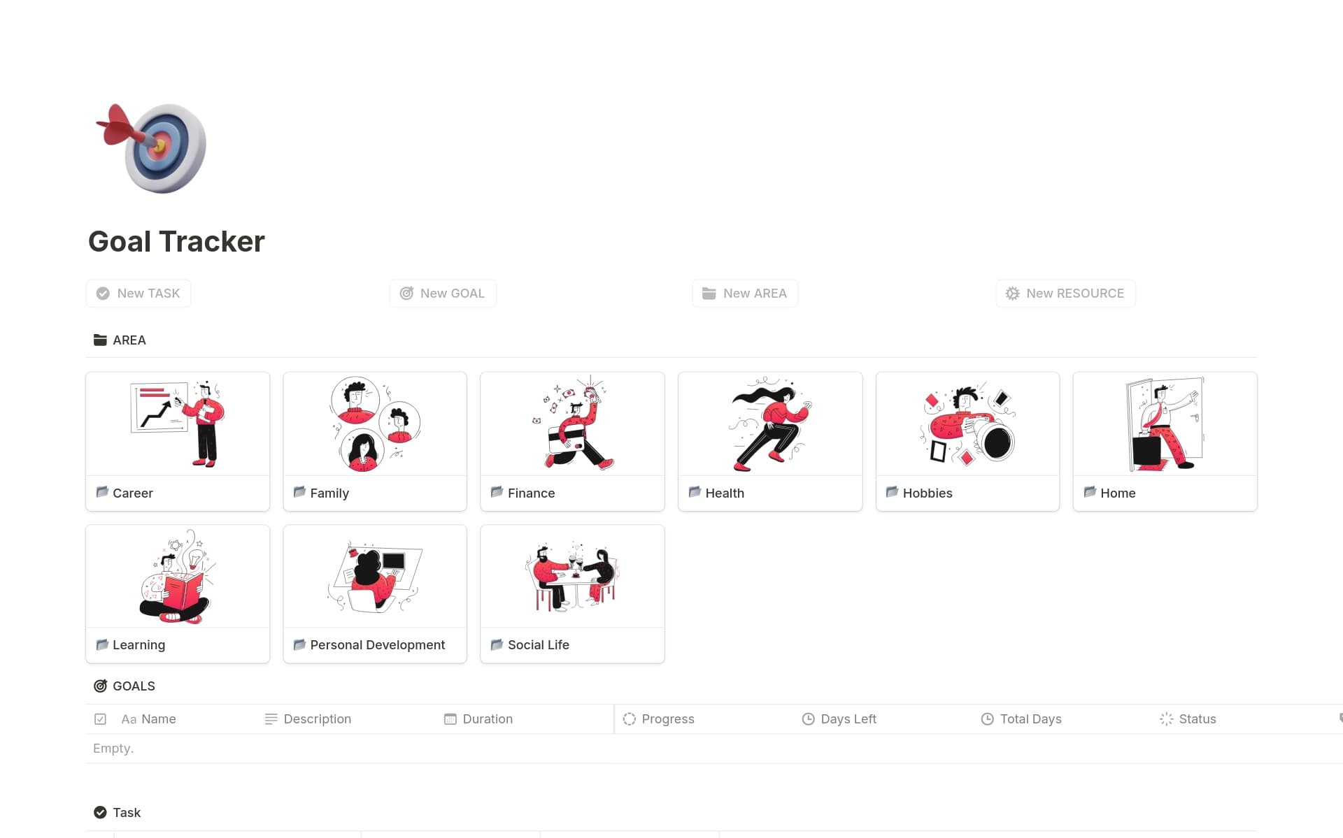 Goals Notion Example Goal Tracker Template | Notion Marketplace
