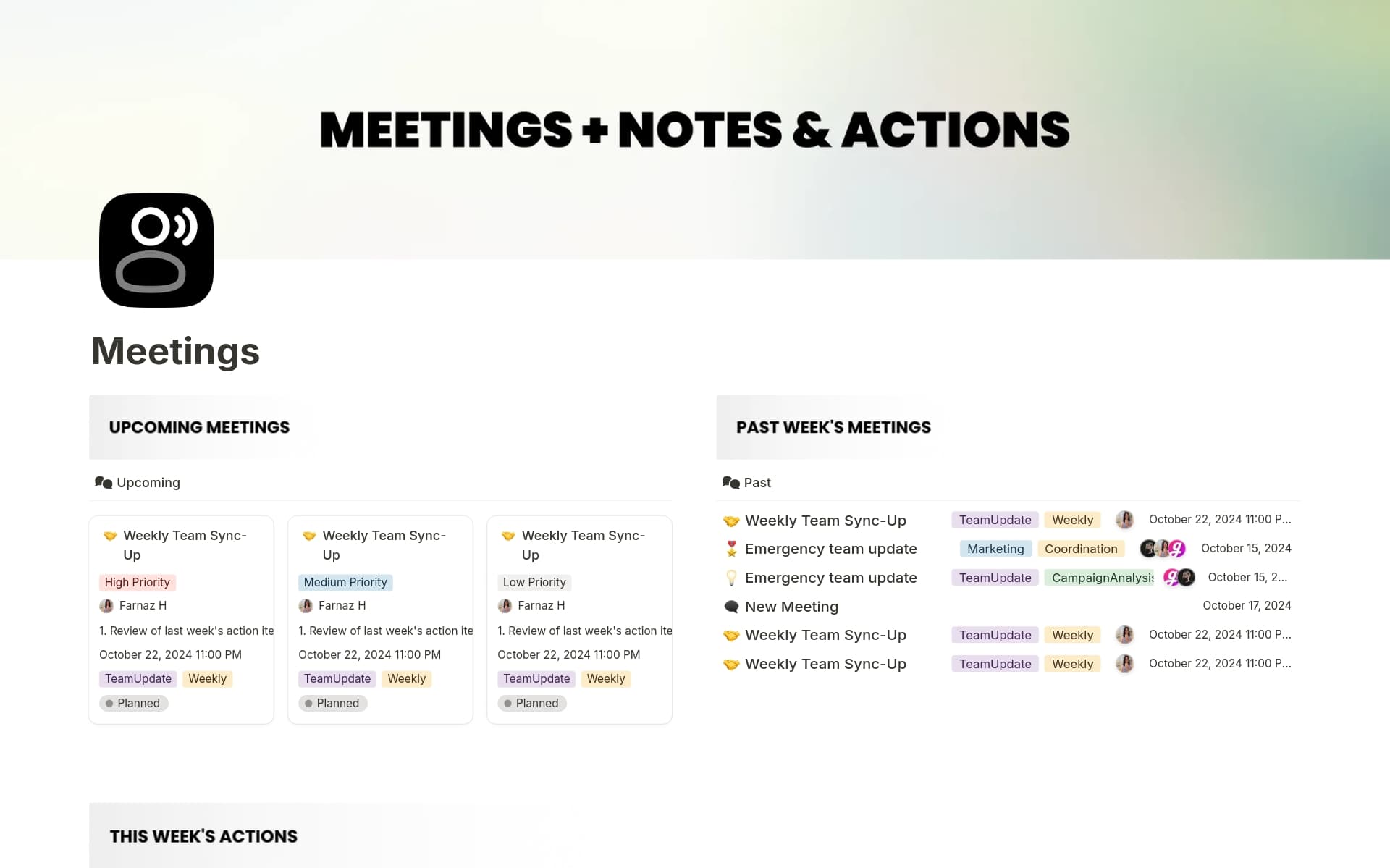 👨💼 Meetings Tracker Template | Notion Marketplace