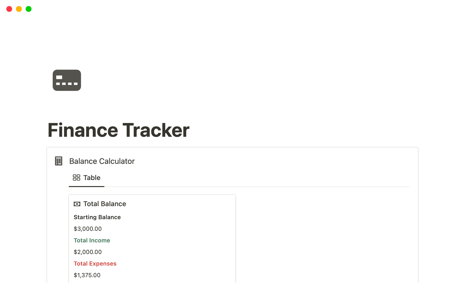 Finance Tracker Template | Notion Marketplace
