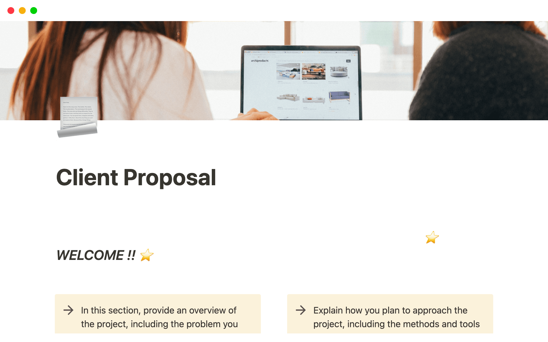 Client Rfp Client Proposal Template by Sarthak Sharma | Notion Marketplace