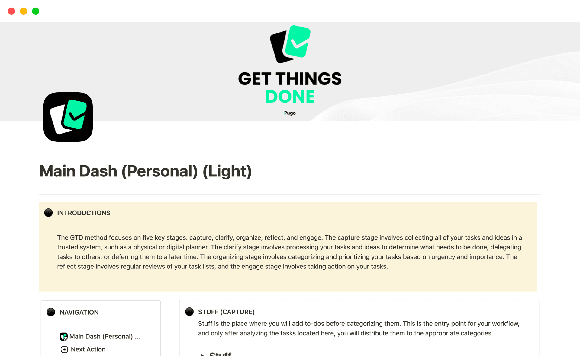 Getting Things Done (GTD) Template by Mehdi Khoda Notion Marketplace