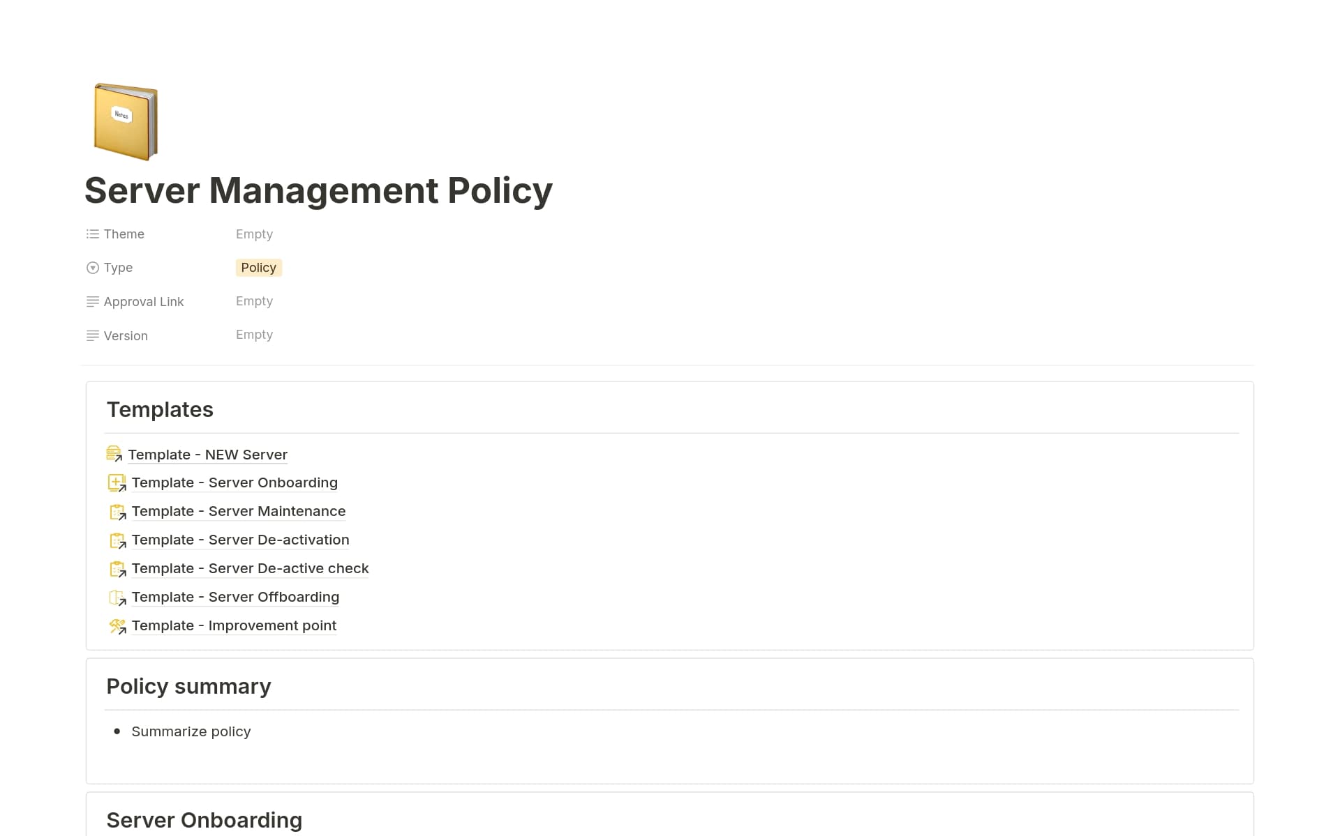 Server Management | All-in-1 Business Workspace Template by ...