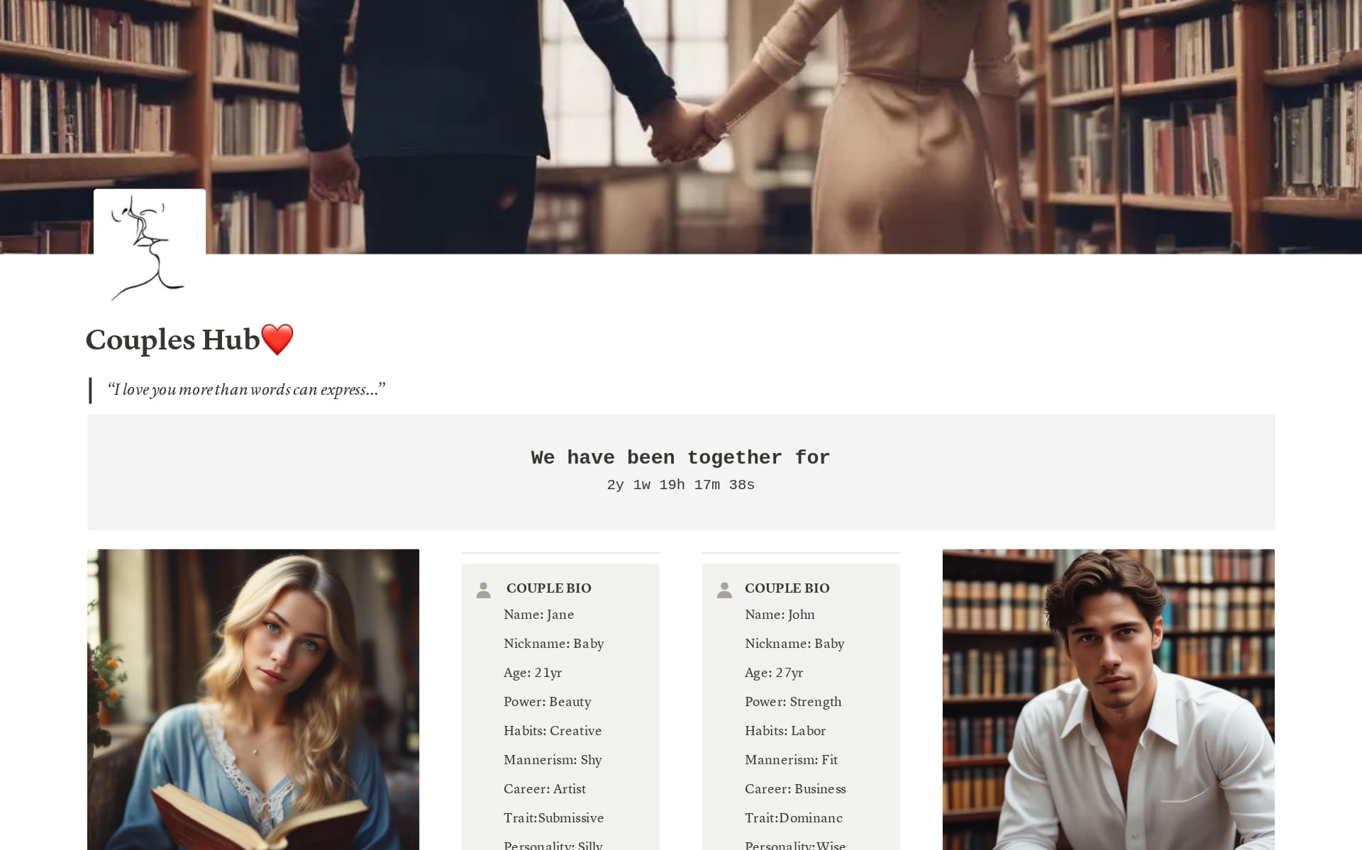 Couples Routine Planner Ultimate Couple's Planner Template by Tori | Notion Marketplace