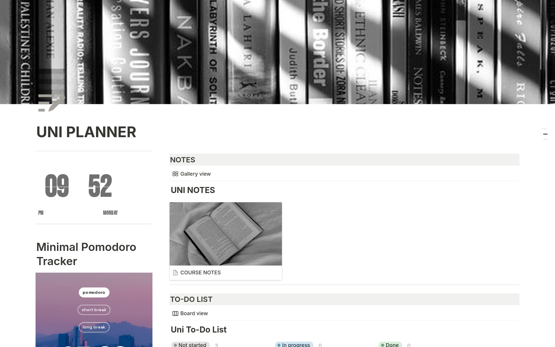 Uni Planner Template by Projector Manifestor Notion Marketplace