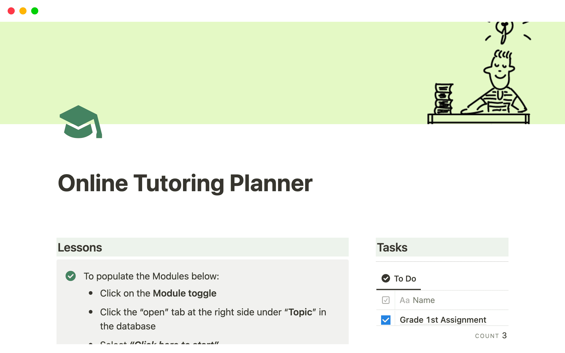 Online Tutoring Planner Template | Notion Marketplace