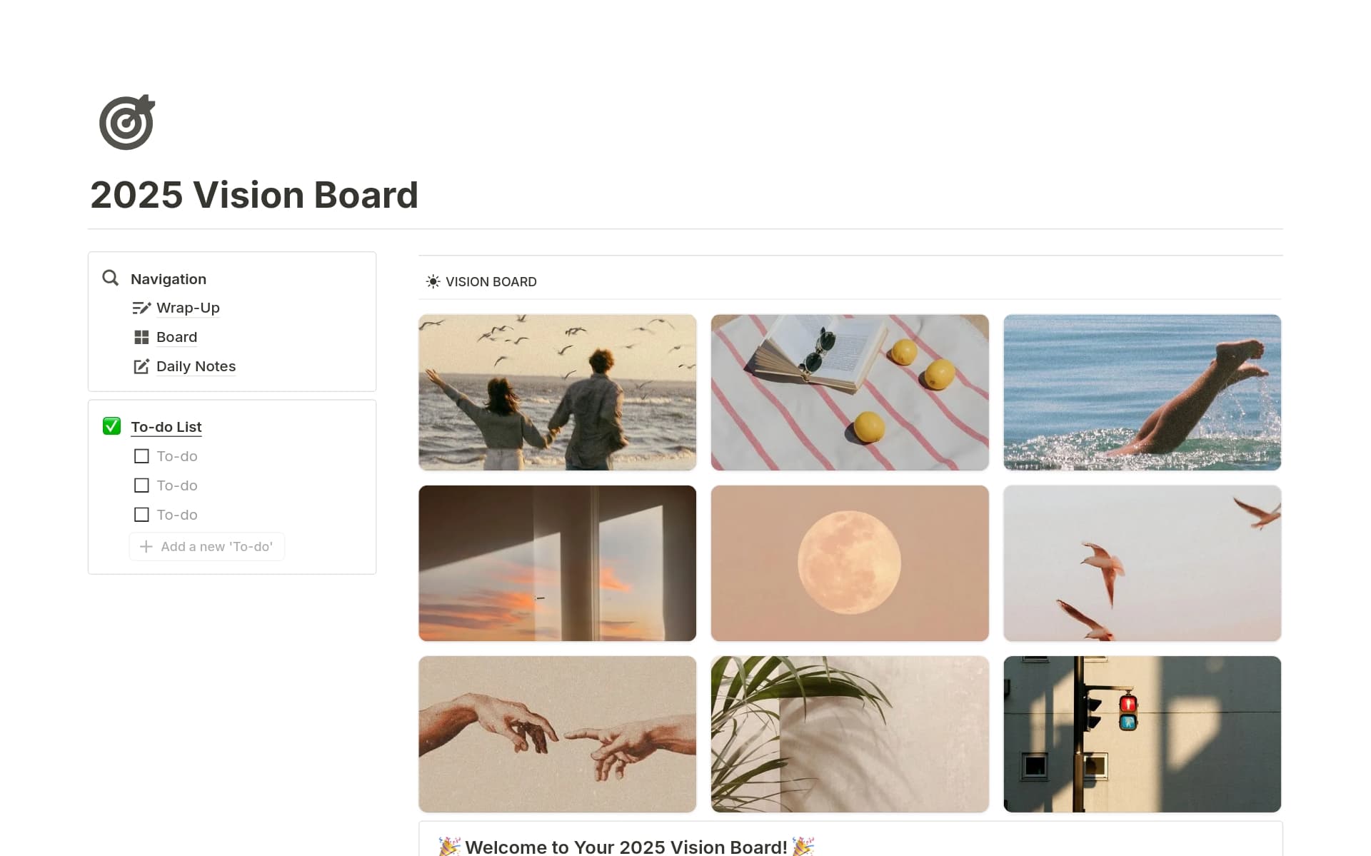 2025 Vision Board Template Notion Marketplace
