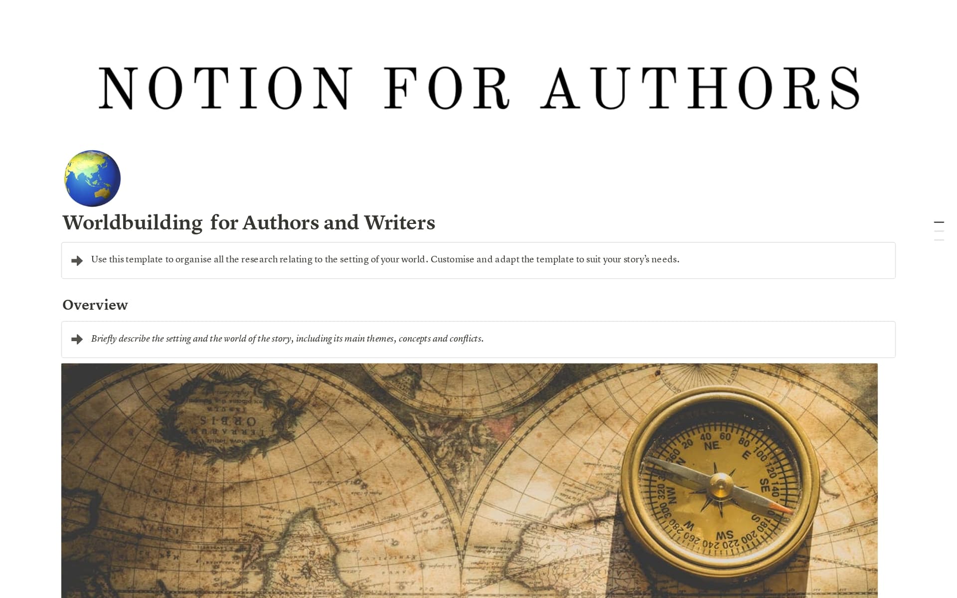 Worldbuilding for Authors and Writers Template Notion Marketplace