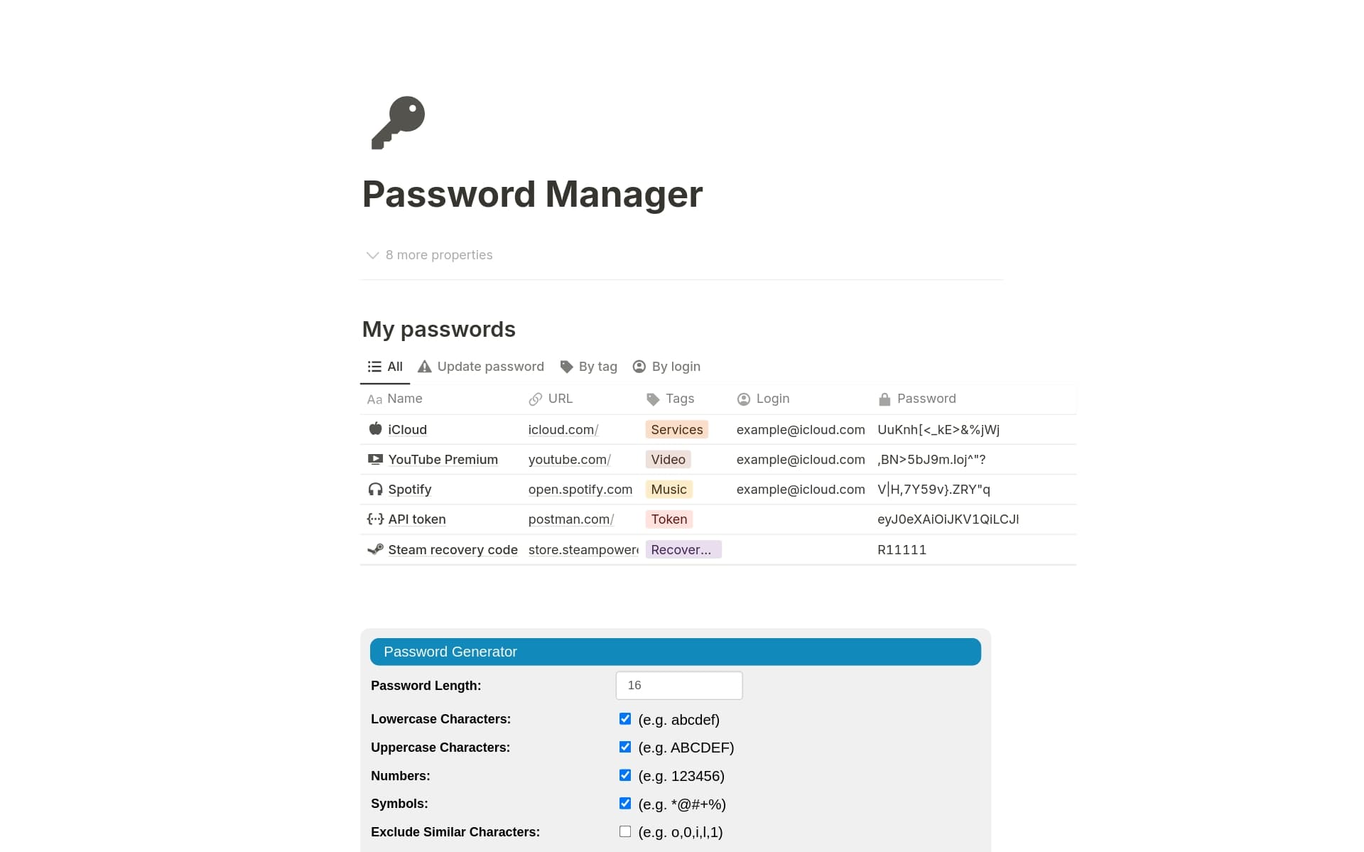 Password manager Template | Notion Marketplace