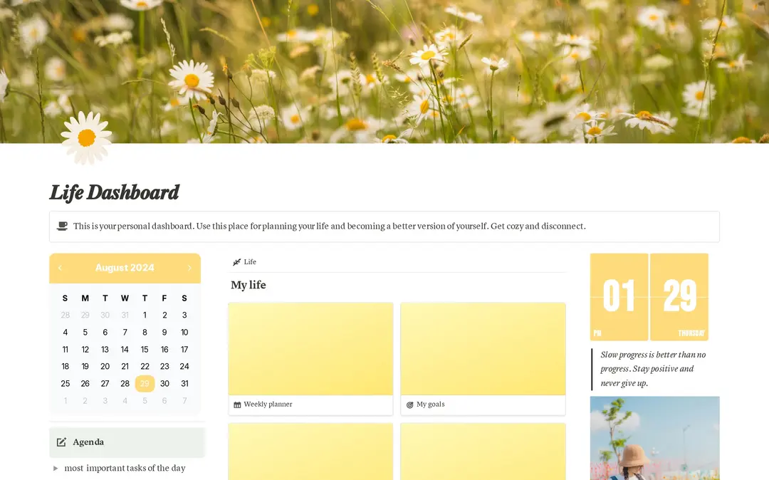Life Dashboard Examples Life dashboard Template by Notion Shelf | Notion Marketplace