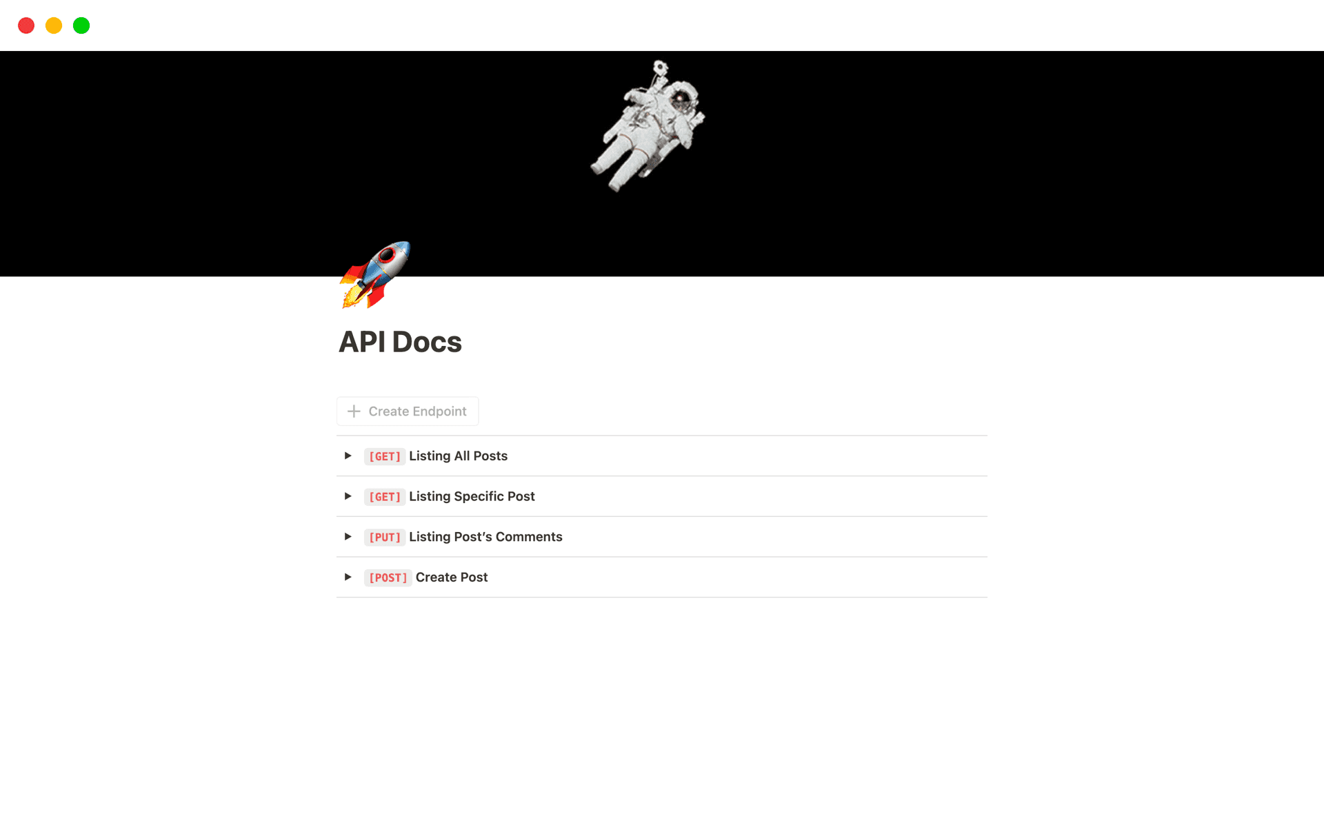 API Docs Template | Notion Marketplace