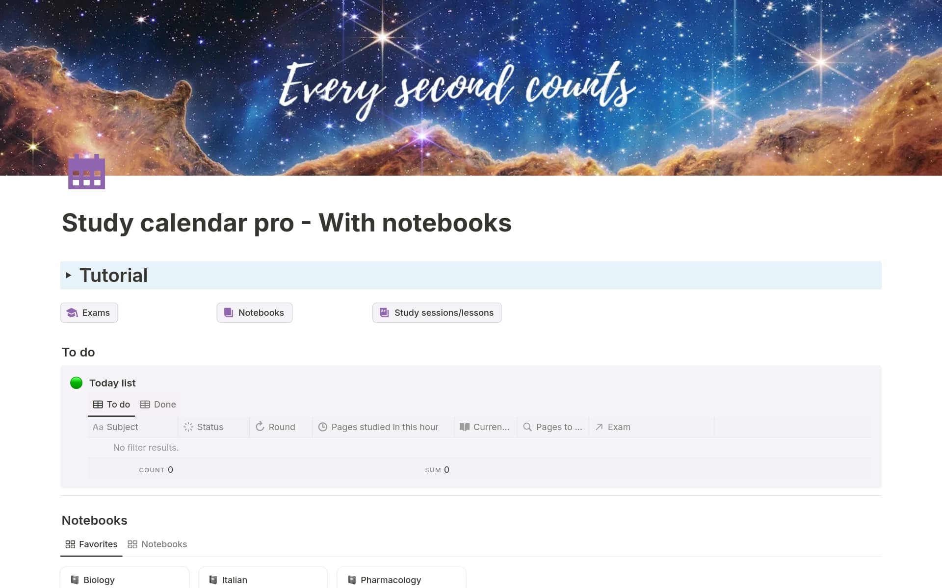 Study calendar pro - With notebooks Template by Massimo | Notion ...