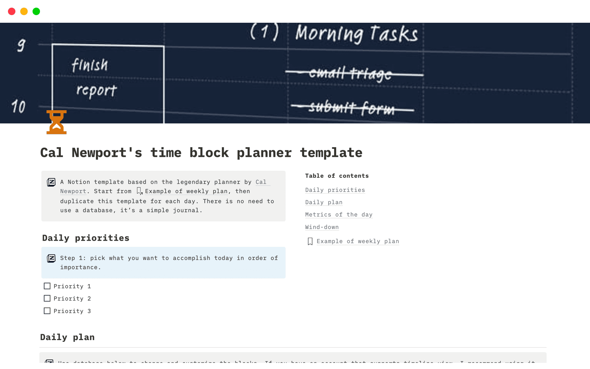 Time Blocking Daily Template By Notionize Notion Marketplace time-blocking-daily-template-by-notionize-notion-marketplace