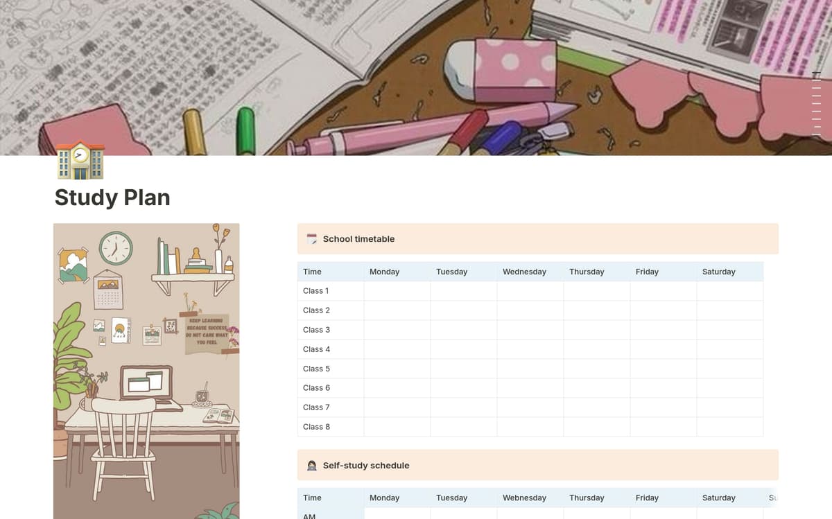 Daily Routine Timetable Template by Michael Itorobong Essiet | Notion ...
