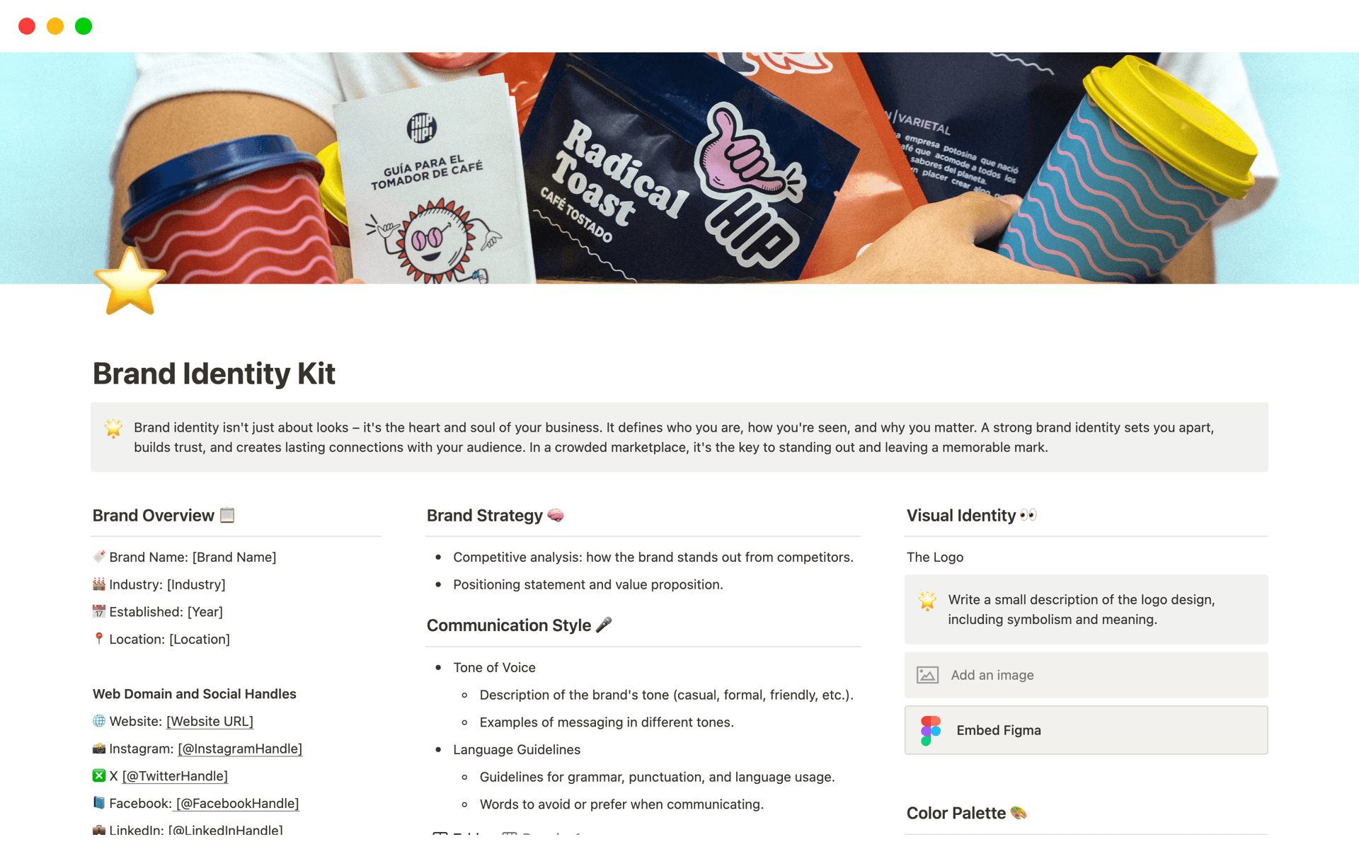 Dentity Kit Brand Identity Kit Template | Notion Marketplace