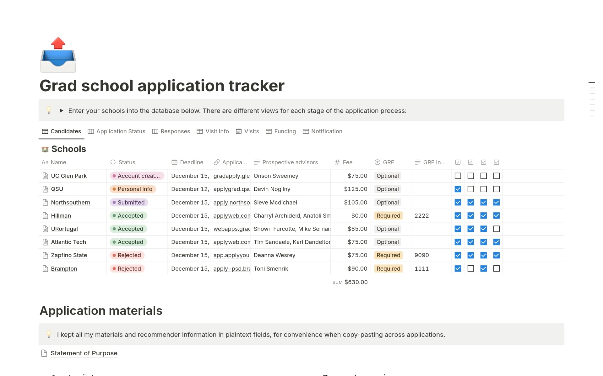 Grad school application tracker Template by Slim | Notion Marketplace