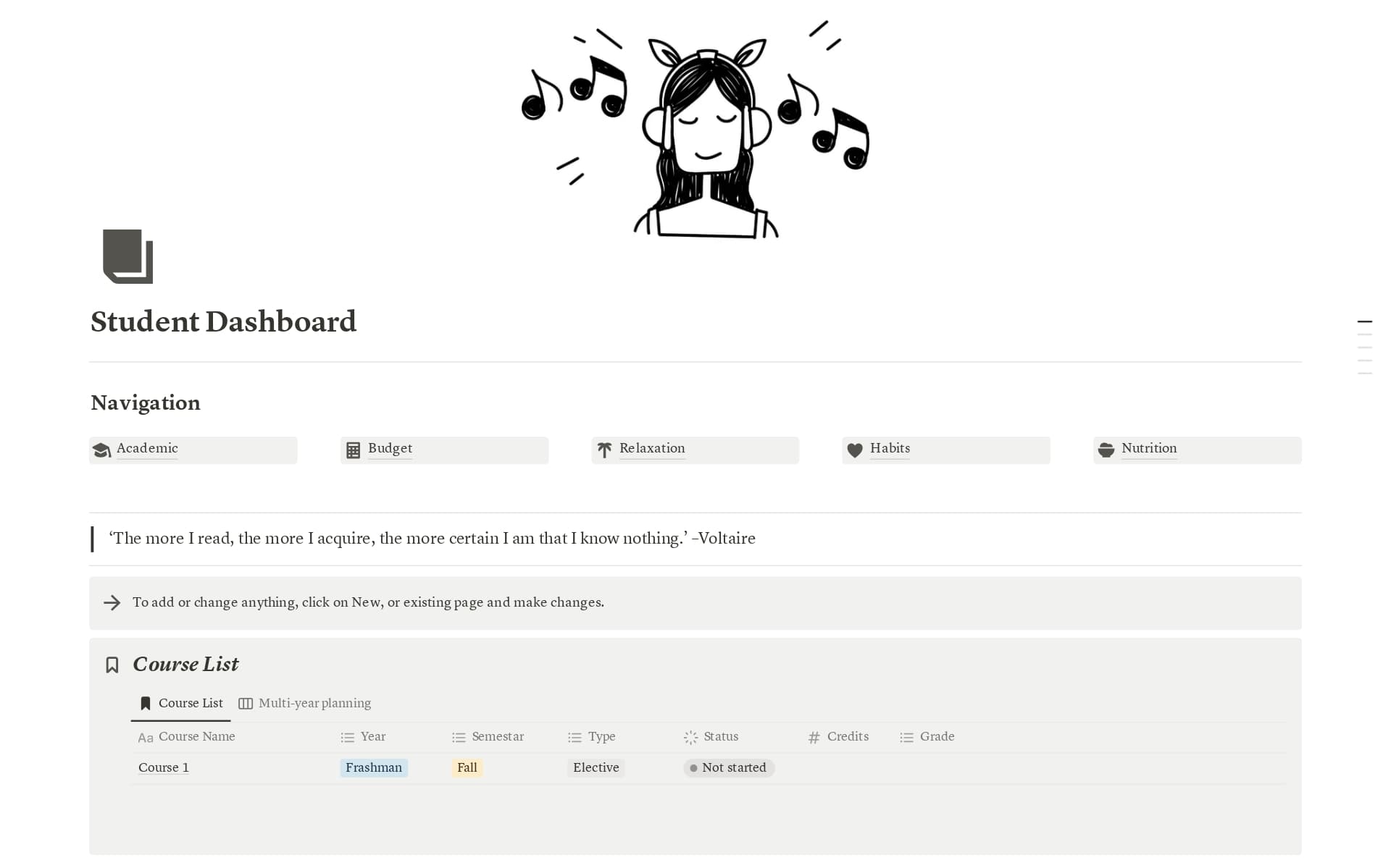 Student Dashboard Template | Notion Marketplace