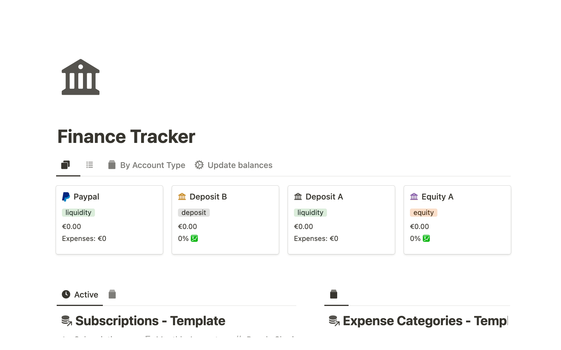 Personal Finance Tracker Template by Federico Rossi | Notion Marketplace