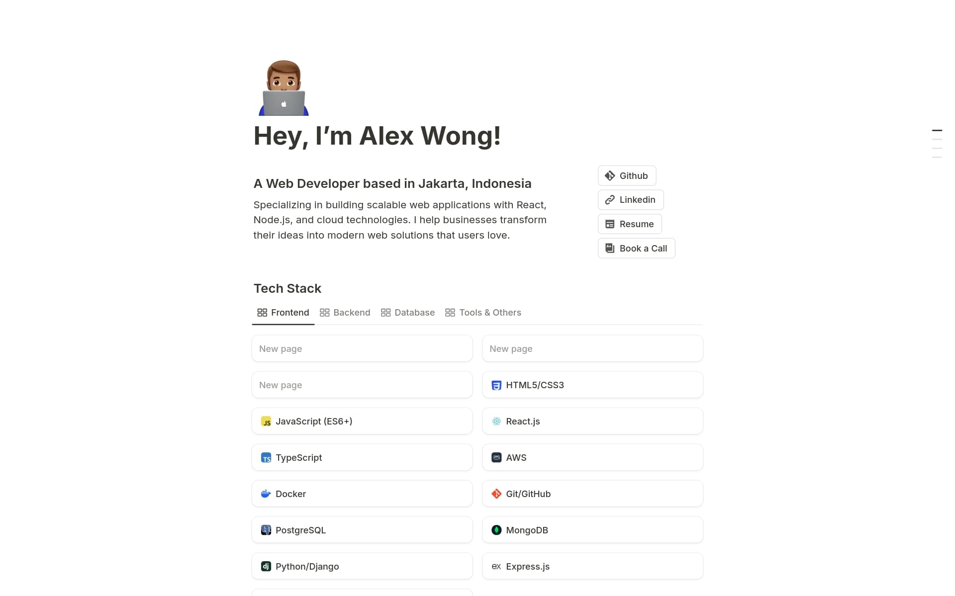 Web Developer Portfolio Template by Rizwan Aritonang | Notion Marketplace