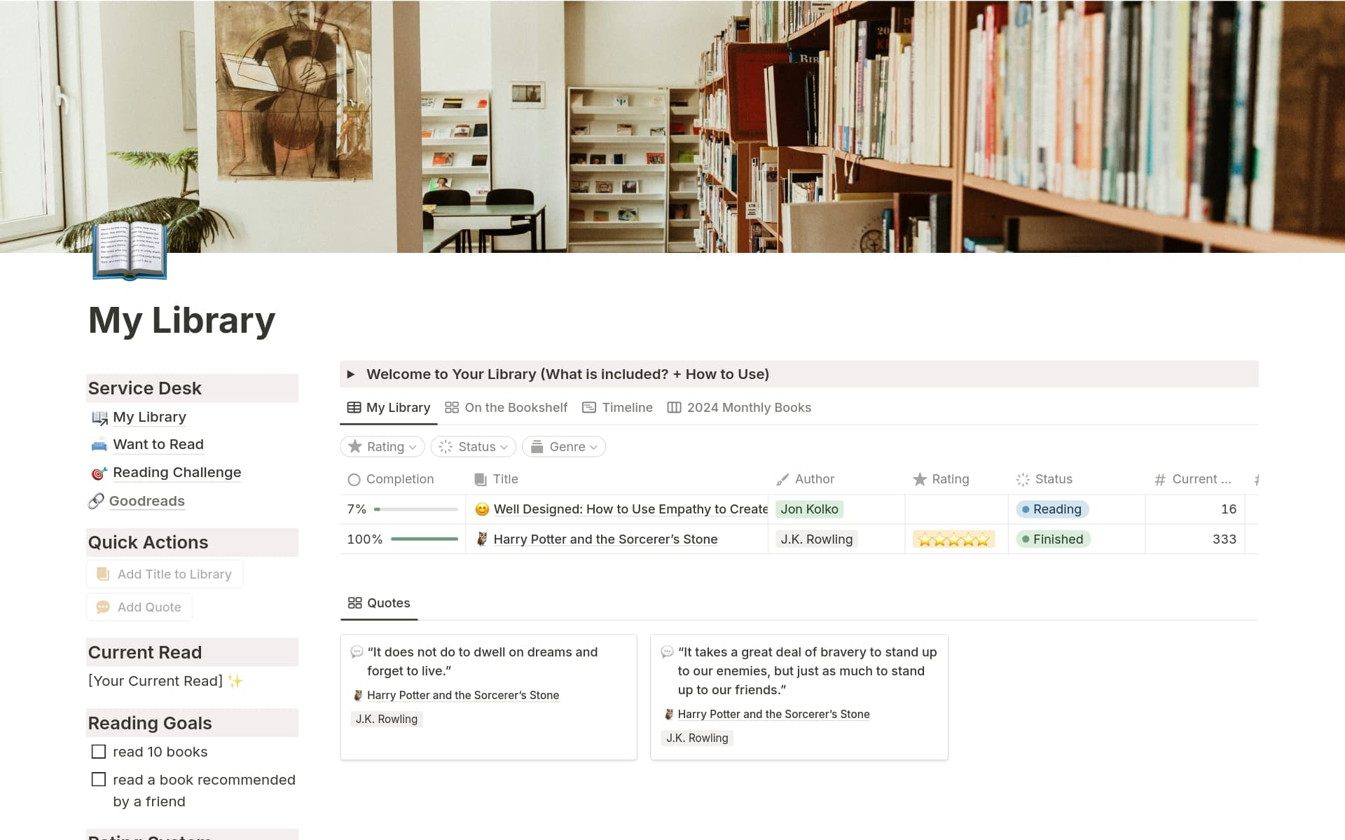 My Library: Reading and Book Tracker Template by Created By Annie ...