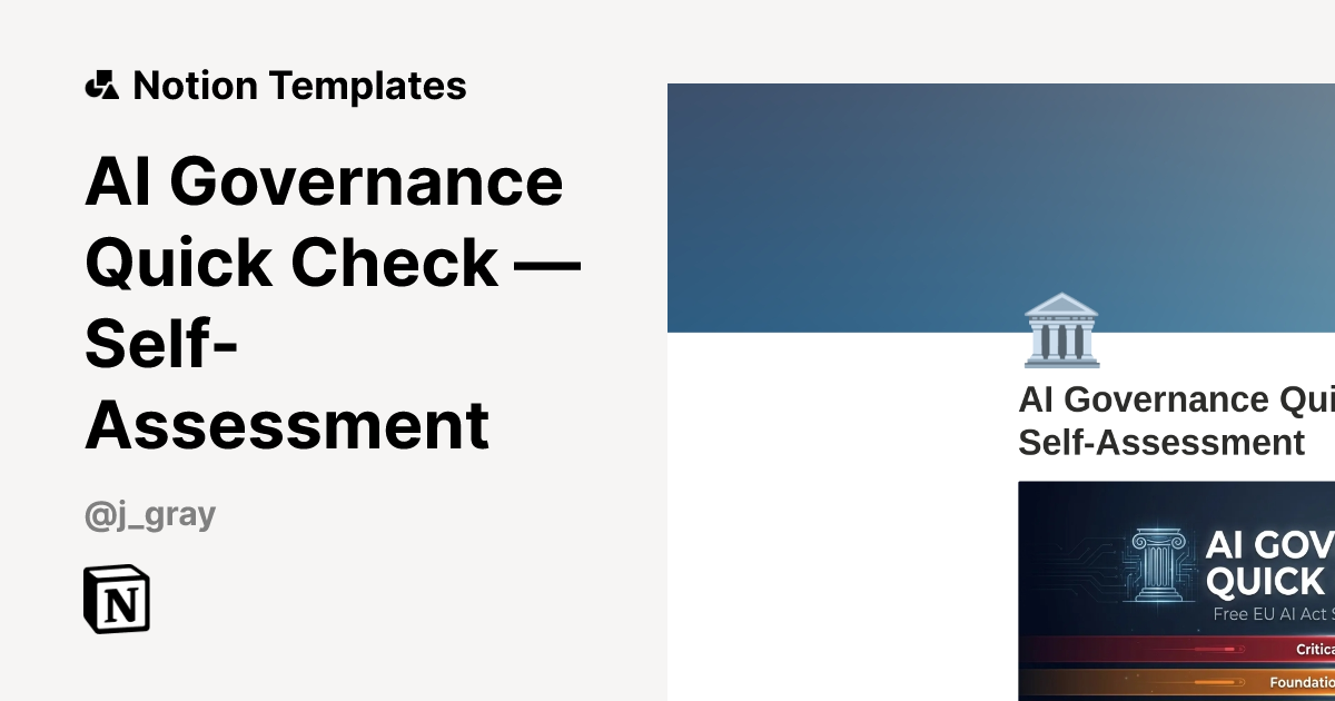 قالب AI Governance Quick Check — Self-Assessment من Intelligence, by ...