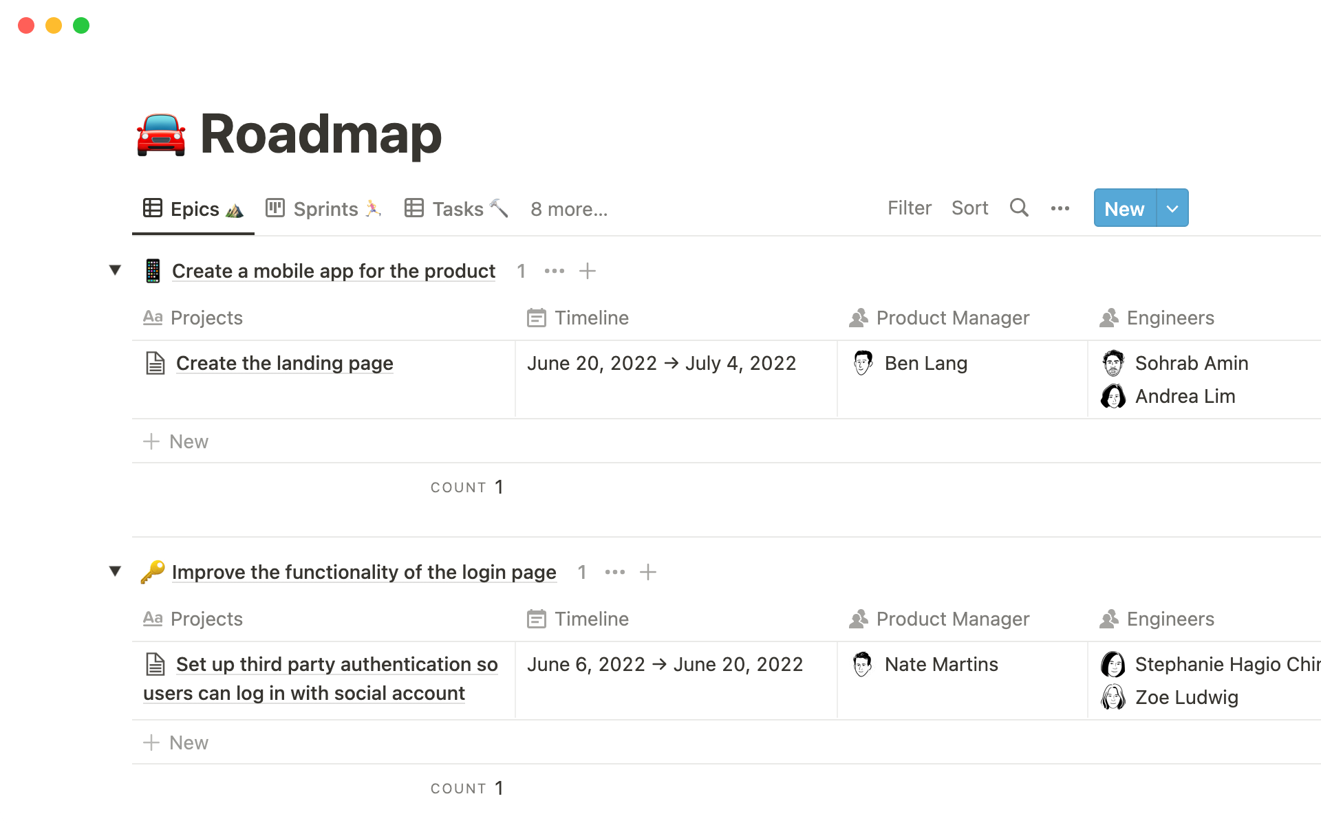 Link Project Roadmaps to Team Calendars with Notion