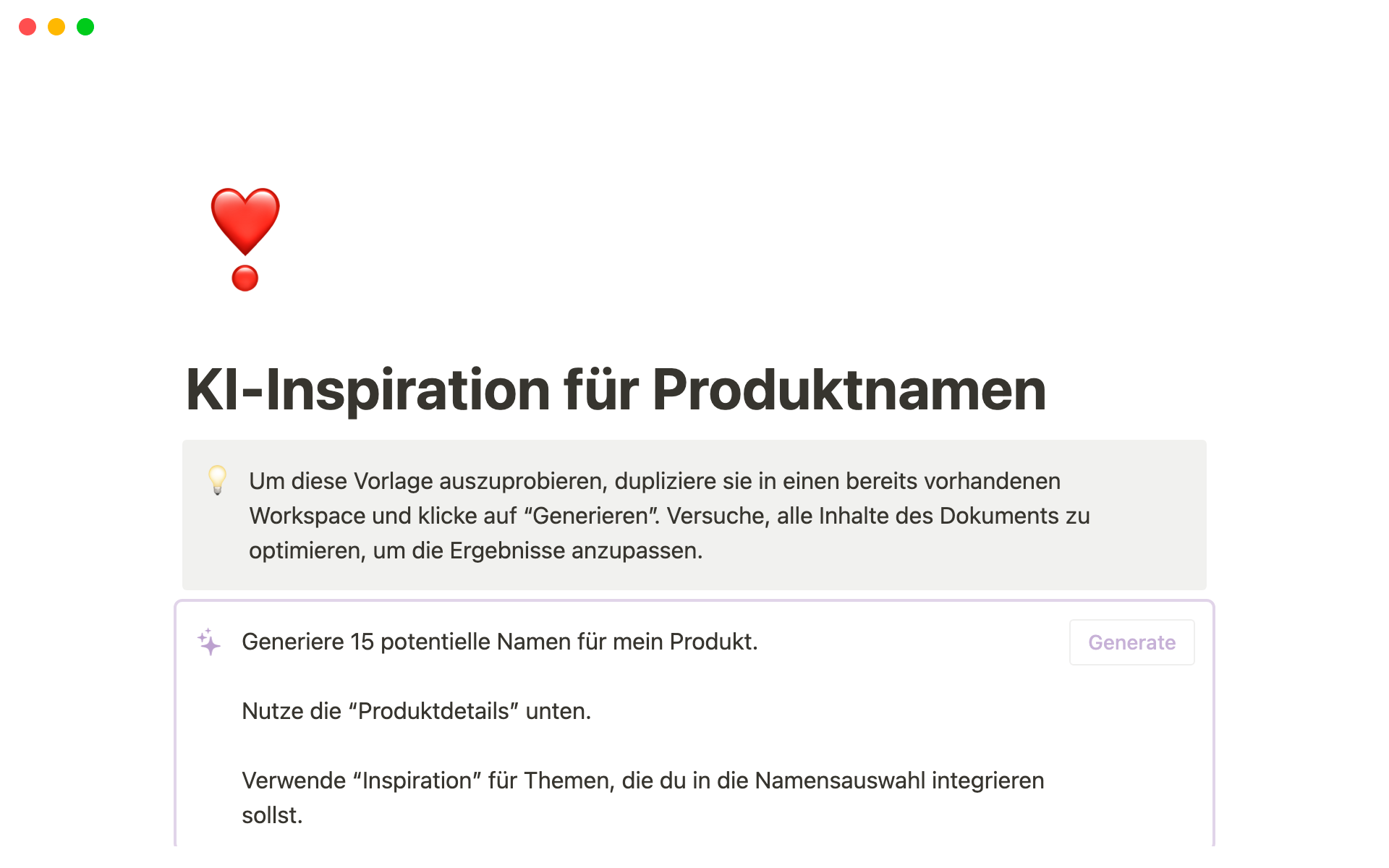 Unleash Your Ideas with Notion's AI Product Name Generator