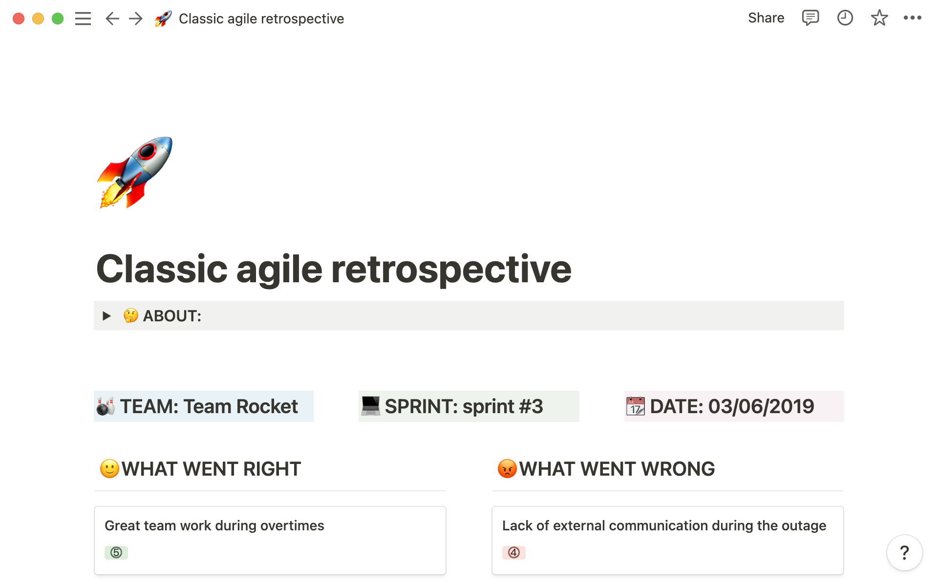 Sprint retrospective - agile retrospective 