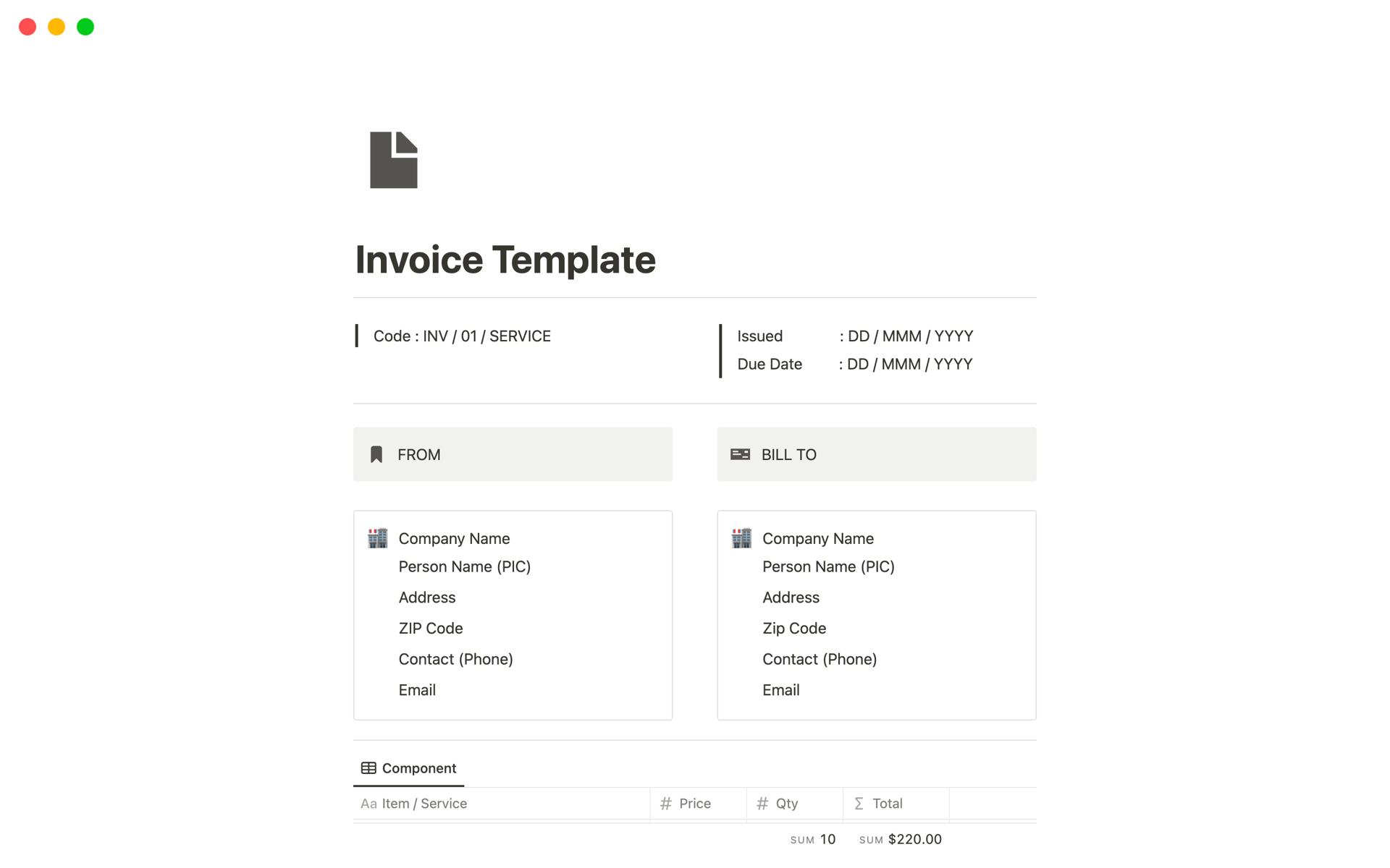 Notion Invoice Template Template by Enos Sopacuaperu Notion Marketplace Notion Invoice Template Template by Enos Sopacuaperu Notion Marketplace