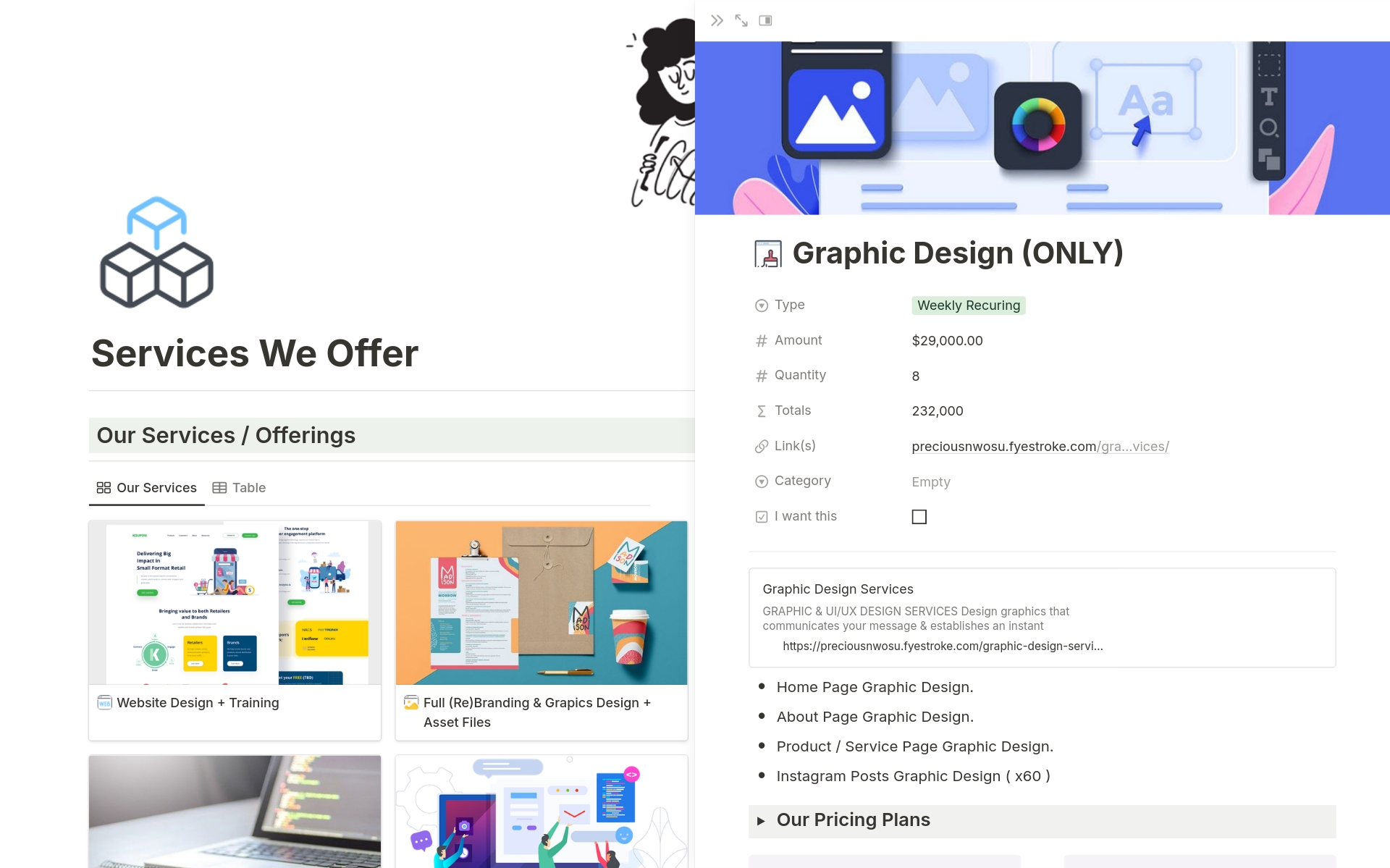 Freelancer & Agency Products & Services Catalog Template by The
