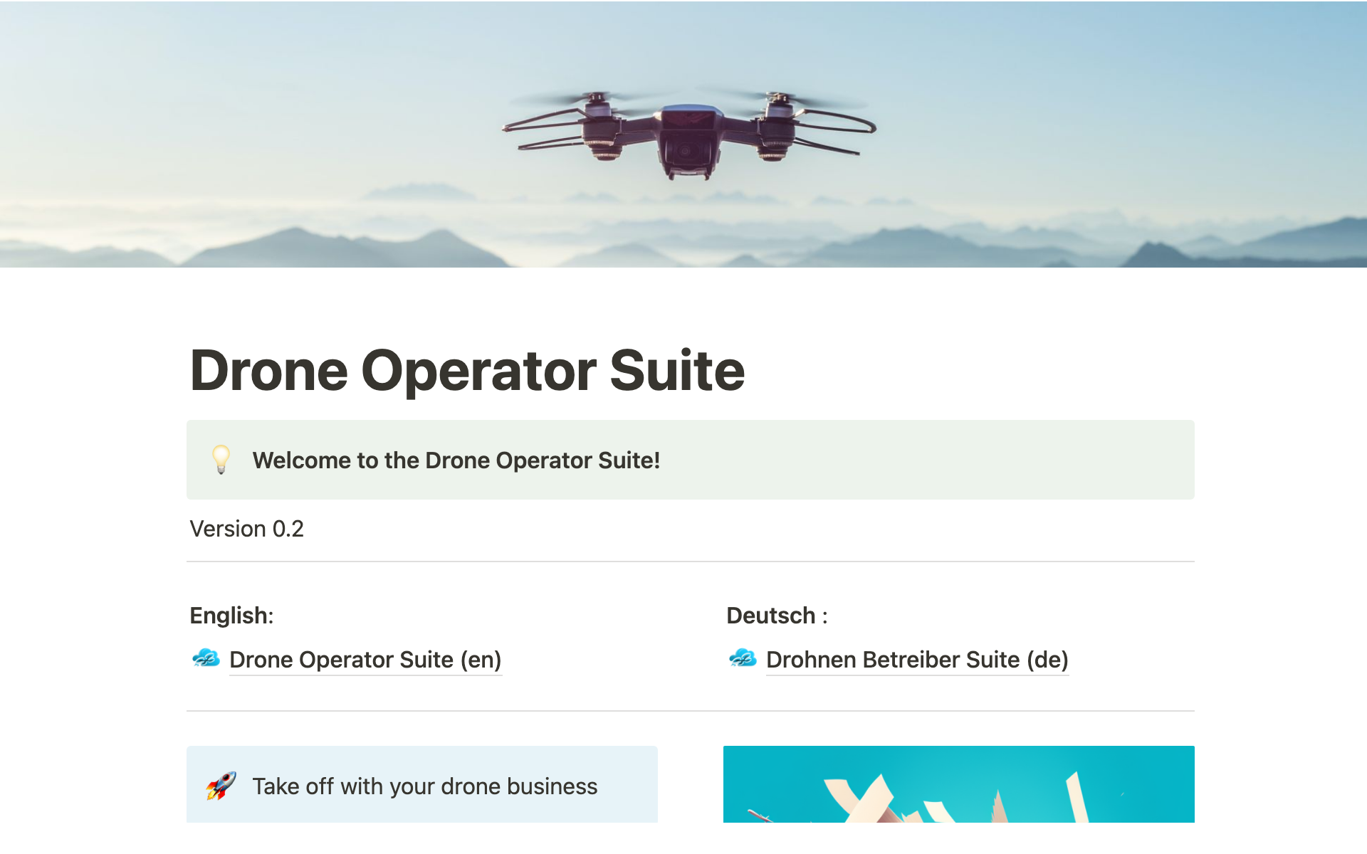 Aperçu du modèle de Drone Operator Suite
